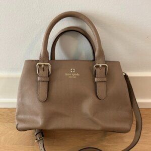 Kate Spade Medium Satchel Bag Tan Camel Handles